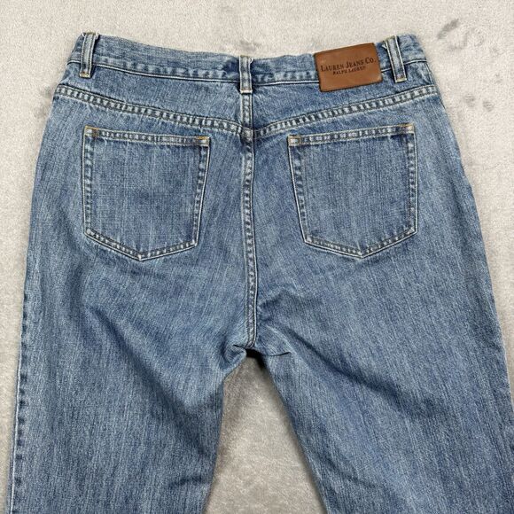 Lauren Jeans Co Womens 12 Blue Cotton Denim Bootcut Light Wash Casual Pockets - Picture 8 of 11